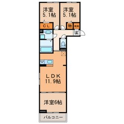 仮）D-room気噴町PJ　B棟の物件間取画像